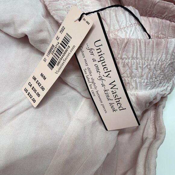 🔥Victoria secret 100% viscose women’s  pants summer pink Sz M New - Picture 4 of 7
